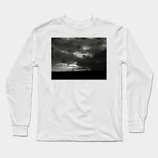 The dark late evening Sky at Thornham Staithe, Norfolk, UK Long Sleeve T-Shirt